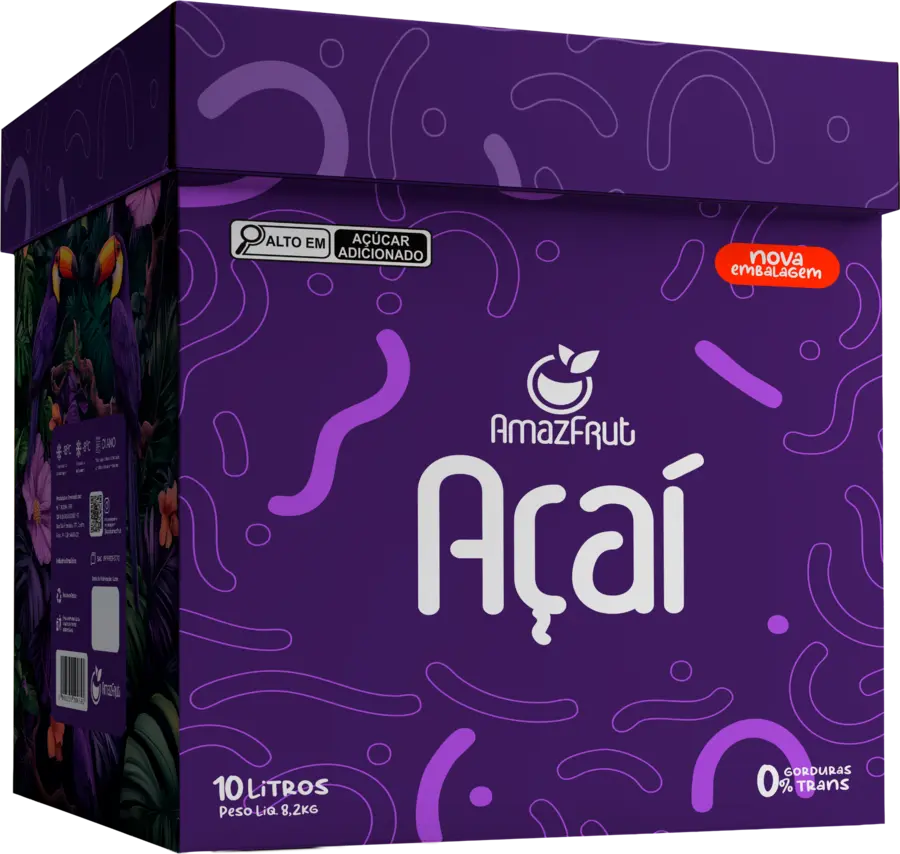 Caixa de açaí AmazFrut de 10 litros