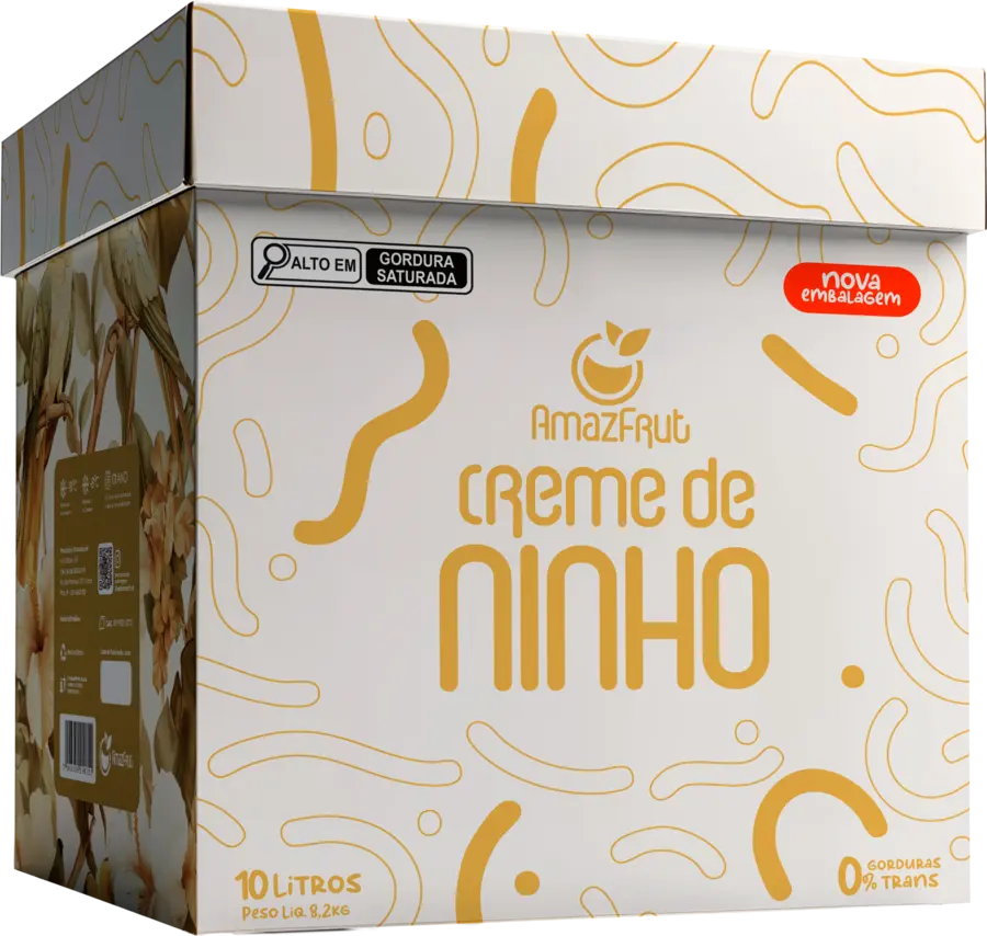 Caixa de creme de Ninho AmazFrut de 10 litros