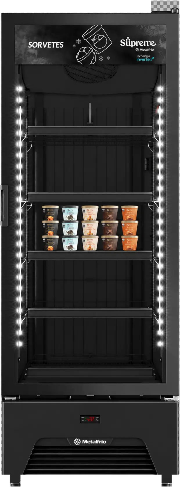 Freezer expositor utilizado no comodato AmazFrut